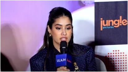 Janhvi Kapoor Sudhanshu Saria Jubin Nautiyal Shashwat Sachdev attended Ulajh film Shaukan song launch event