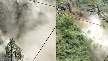 Uttarakhand Hevay Rain: केदारनाथ यात्रा मार्ग पर पहाड़ी से हुआ भारी भूस्खलन.... तबाही की तस्वीरें बेहद डरावनी Heavy landslide occurred from the hill on Kedarnath Yatra route Uttarakhand Weather News