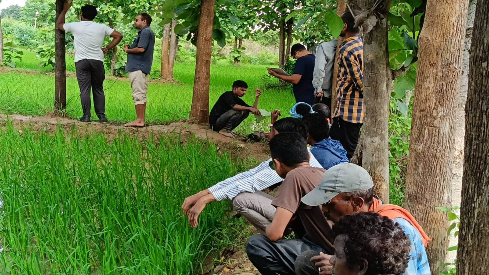 घटना स्थल पर मौजूद परिजन