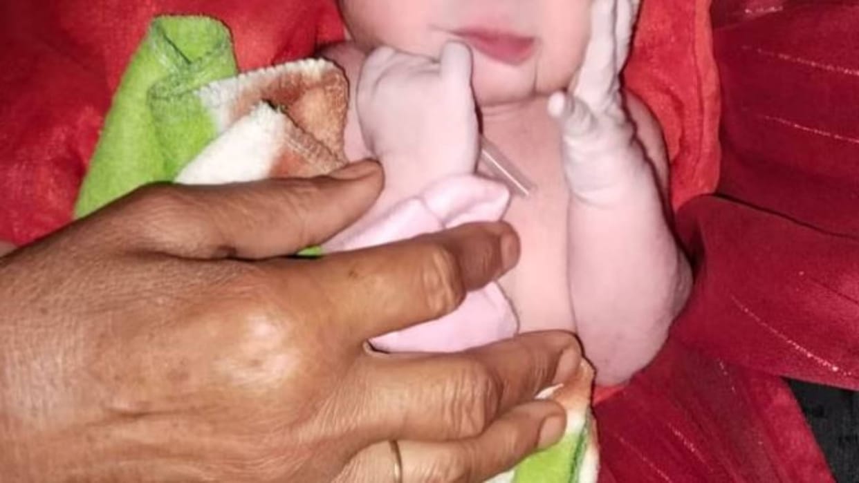 Damoh After losing their mother newborn is looking for his mother in faces of relatives