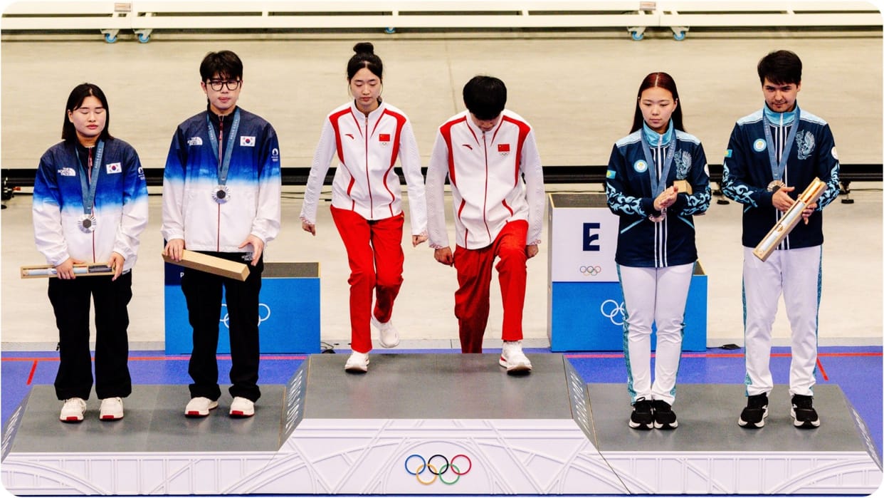 Kazakhstan Wins First Medal in Paris Olympics 2024 Secured Bronze Medal in Shooting Rifle Mixed Team Event