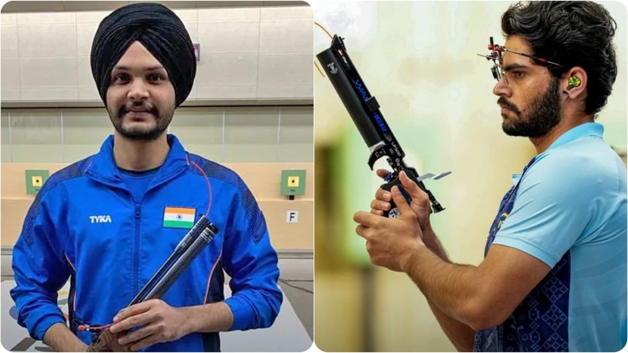 Paris Olympics 2024 Indian Athletes Sarabjot Singh Arjun Singh Cheema Lost Shooting Mens 10m Air Pistol Event