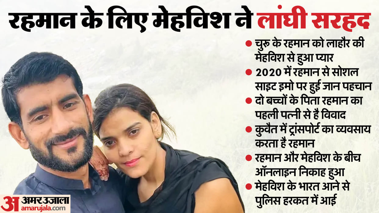 Rajasthan News Pakistan Churu boy fell in love with Pakistani woman Came from Wagah Border