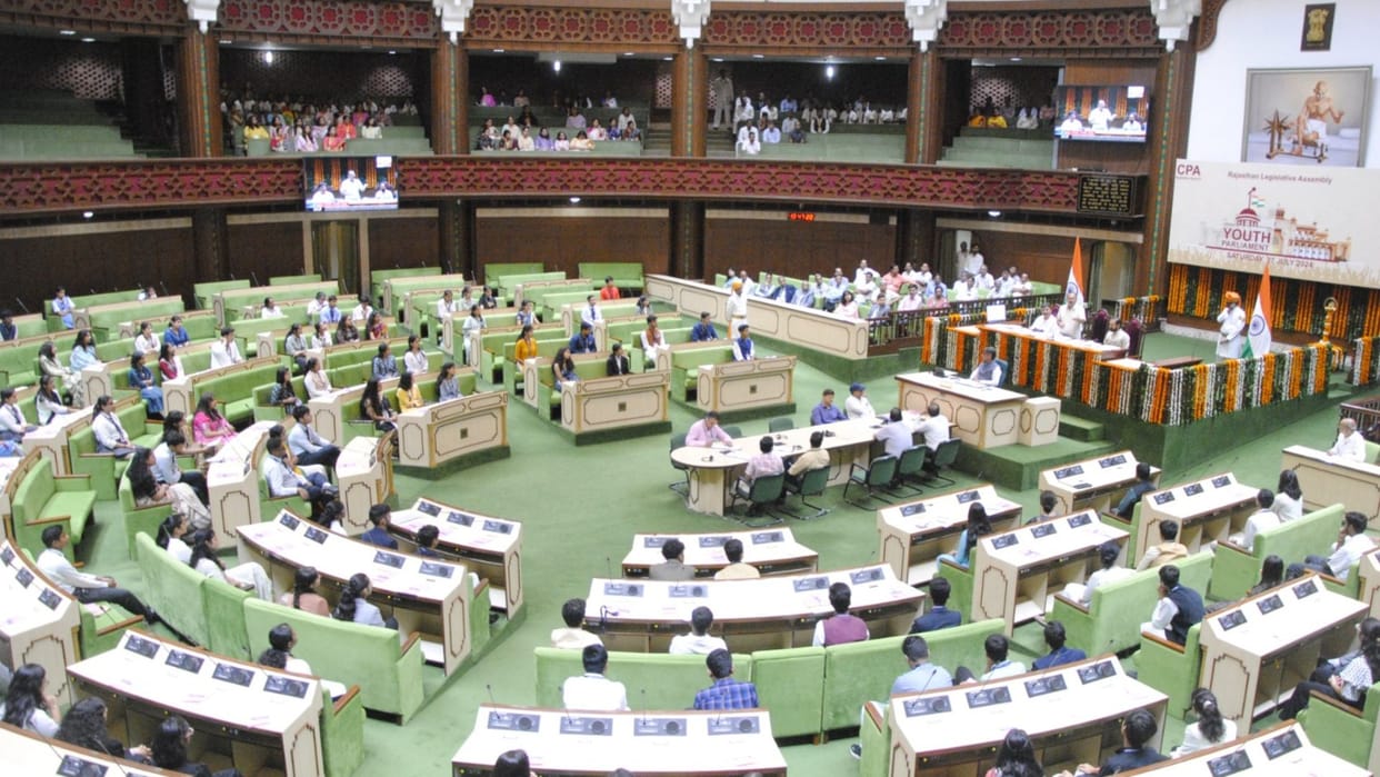 Youth Parliament organized in Rajasthan Assembly on Saturday