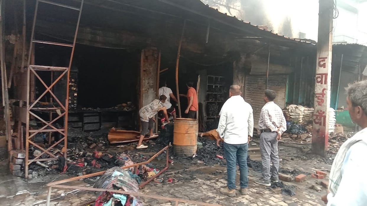 Fire broke out in hardware shop in Sonipat, brought under control by seven fire engines