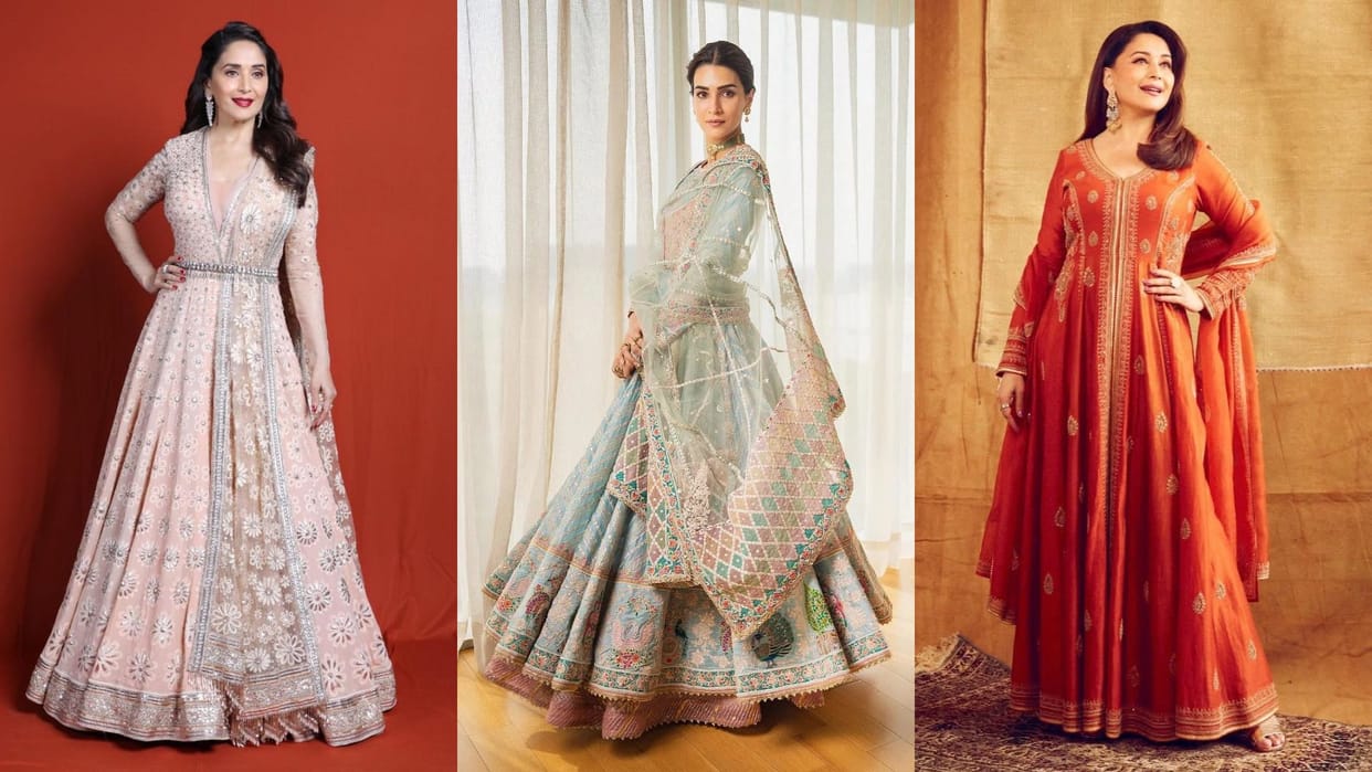 Trendy Anarkali Gown for wedding actress anarkali gown look