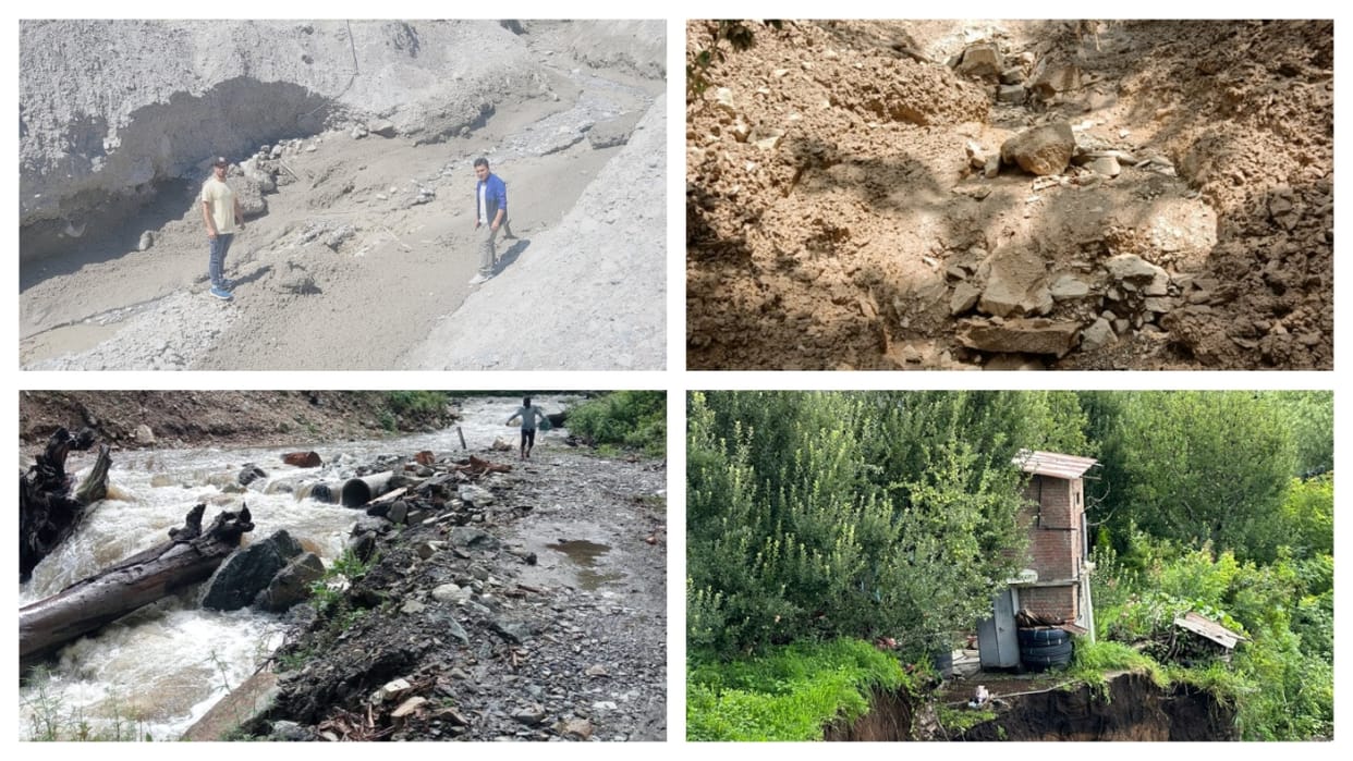 Cloud burst in Gyabung-Ropa drain of Kinnaur loss of crores 5 houses evacuated in Kullu