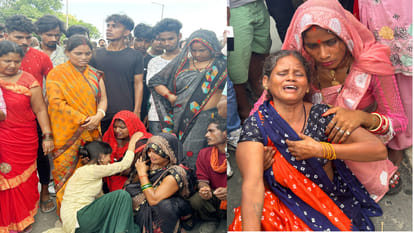 After the treatment in a hospital of Gorakhpur, the family members blocked the overbridge alleging negligence