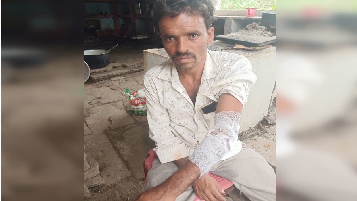 Crocodile attacked on farmer tried to pull him into river