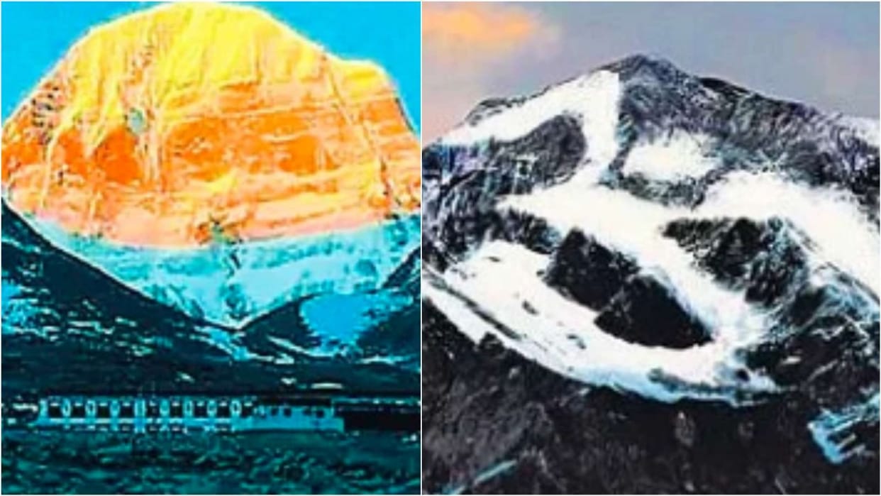 Mountain Kailash Religious Beliefs Hinduism Om like Shape know Jain Buddhism Bonpo faiths