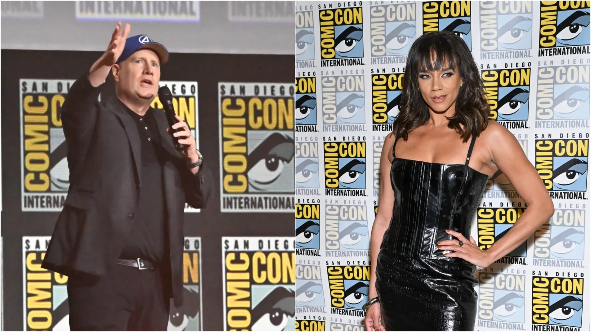Harrison Ford Robert Downey Jr Pedro Pascal Geraldine Viswanathan at San Diego Comic-Con 2024 Marvel panel
