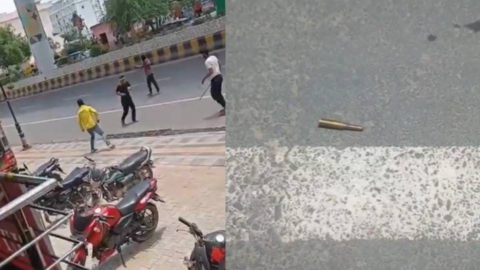 Live video of stone pelting in Agra miscreants spread terror by firing