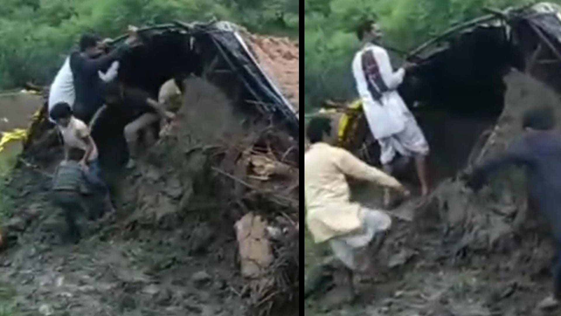 सीहोर में कच्चा मकान गिरने से छह लोग दब गए