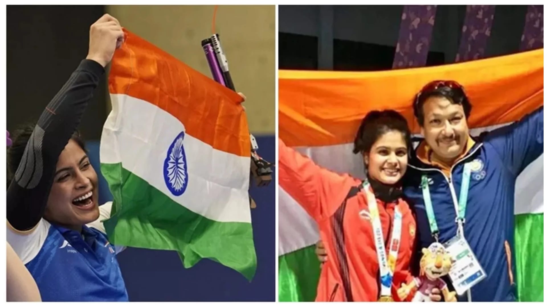 Champions meet: Abhinav Bindra poses with Paris Olympics 2024 star Manu Bhaker and Coach Jaspal Rana