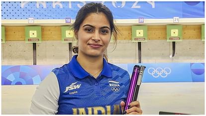 Double Olympic Medalist Shooter Manu bhaker exhorting students to try making a career out of sports