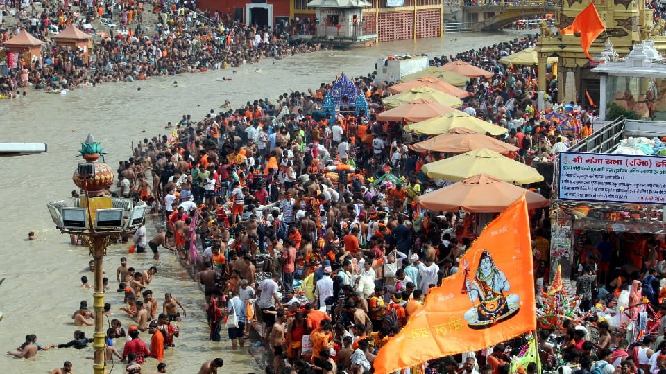 हरिद्वर में कांवड़ यात्रा