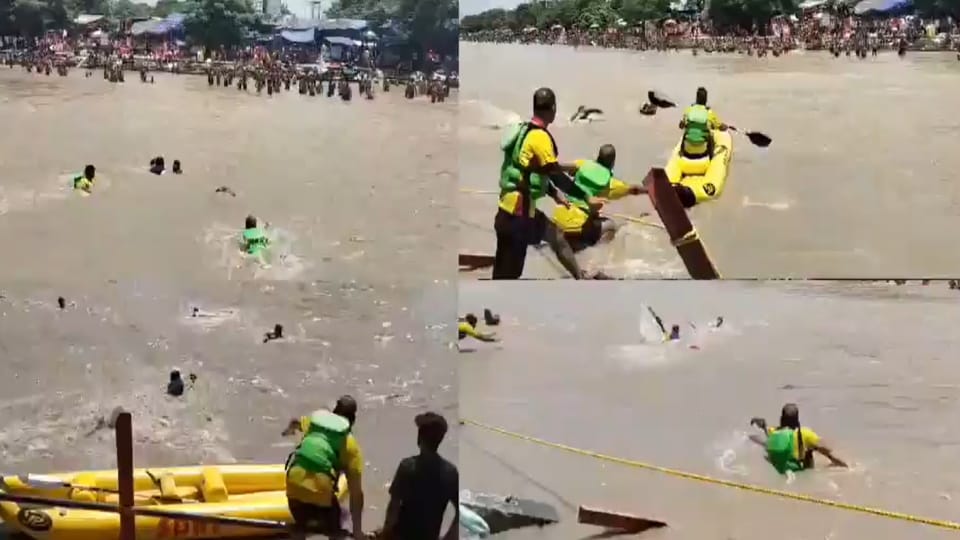 Haridwar: SDRF saved four Kanwar pilgrims including two teenagers were  from drowning in Ganga
