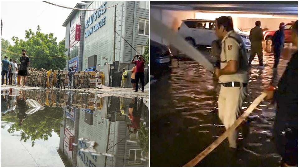 Delhi Rao Study Center Incident Light went off as soon as water was filled basement door was biometric