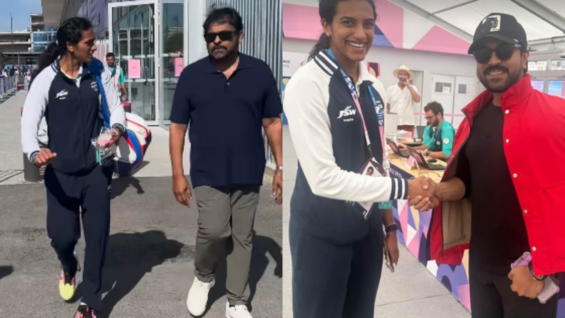 Ram Charan and Upasana called PV Sindhu a true rockstar player took them on a tour of the Olympic Village