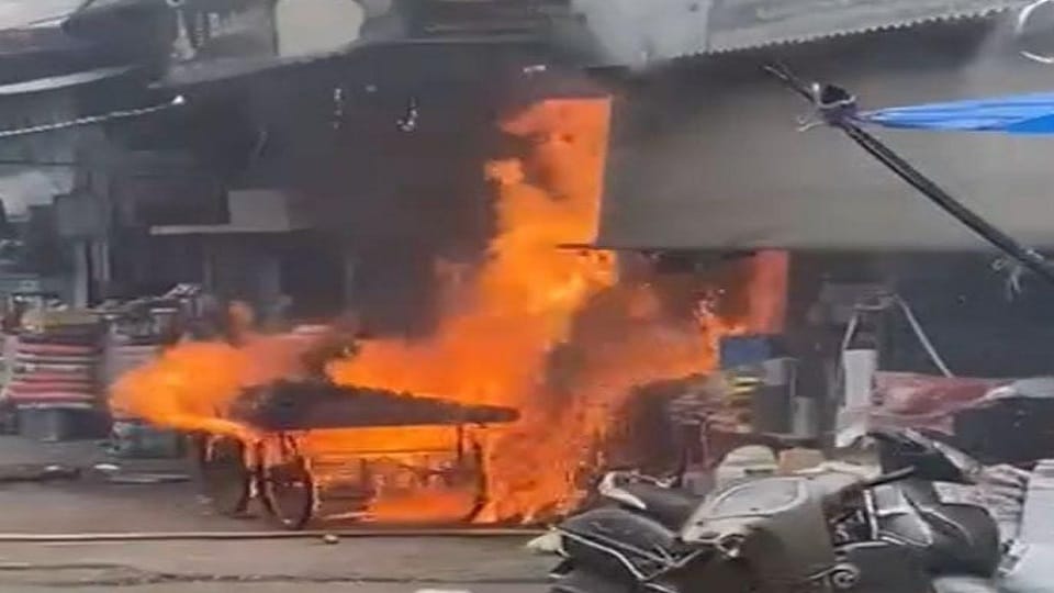 Fire broke out from biryani shop in haldwani