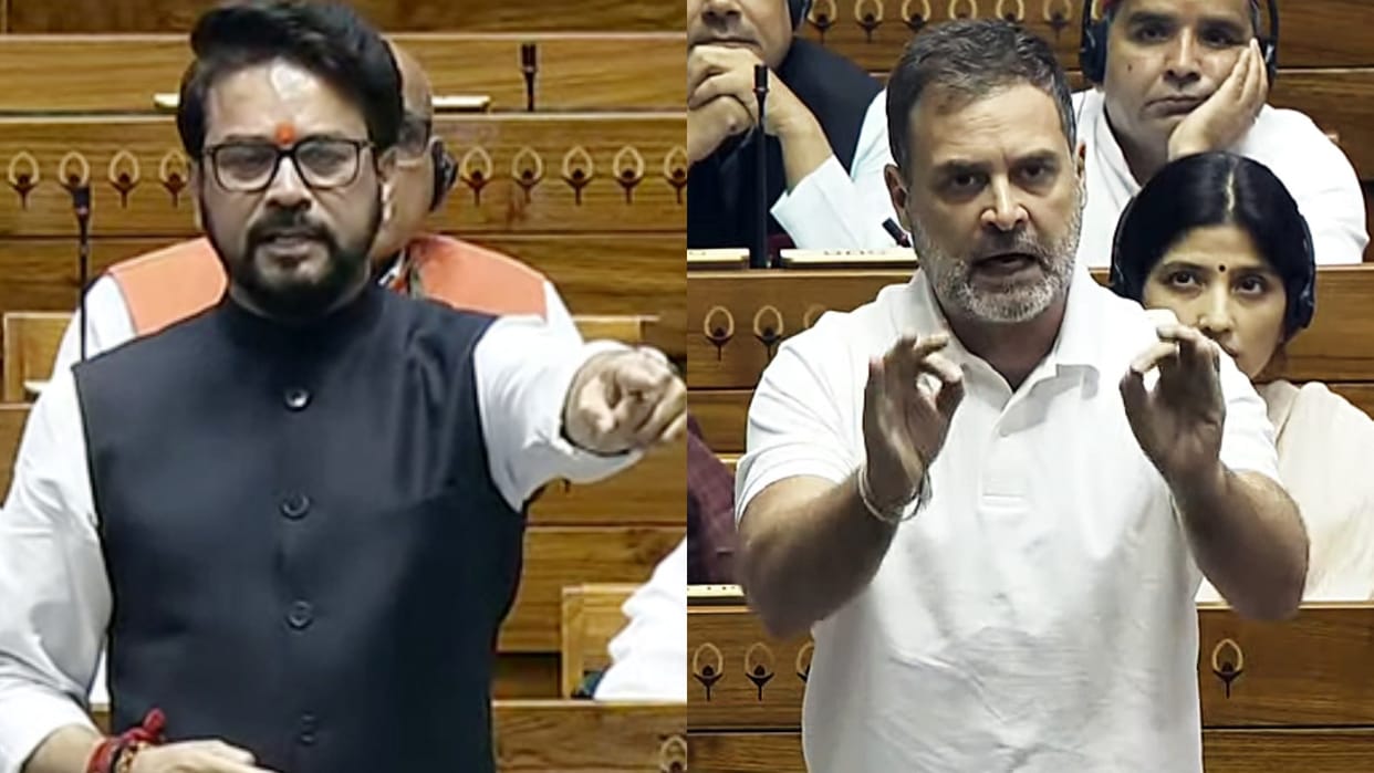 Thakur slams Rahul in LS Rahul replies abuses won't stop fight for caste census