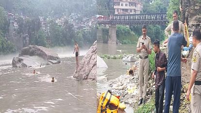 young man who went into the Beas river got stuck due to rising water level, spent the night sitting on a stone