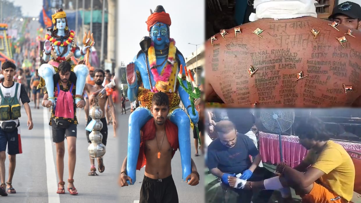 Kanwar Yatra: Devotion to Bholenath is overpowering kanwariyas pain even after injured feet and heat