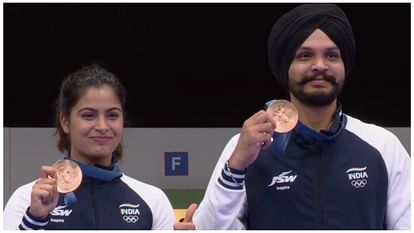 Paris Olympics: Manu Bhaker and Sarabjot Singh first reaction after winning bronze, said - there was pressure