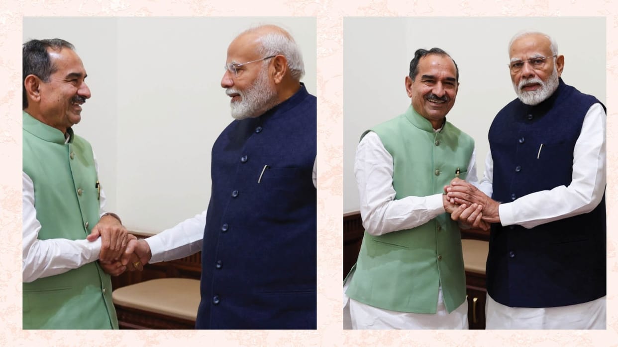 Madan Rathod met PM Modi after becoming Rajasthan Unit President