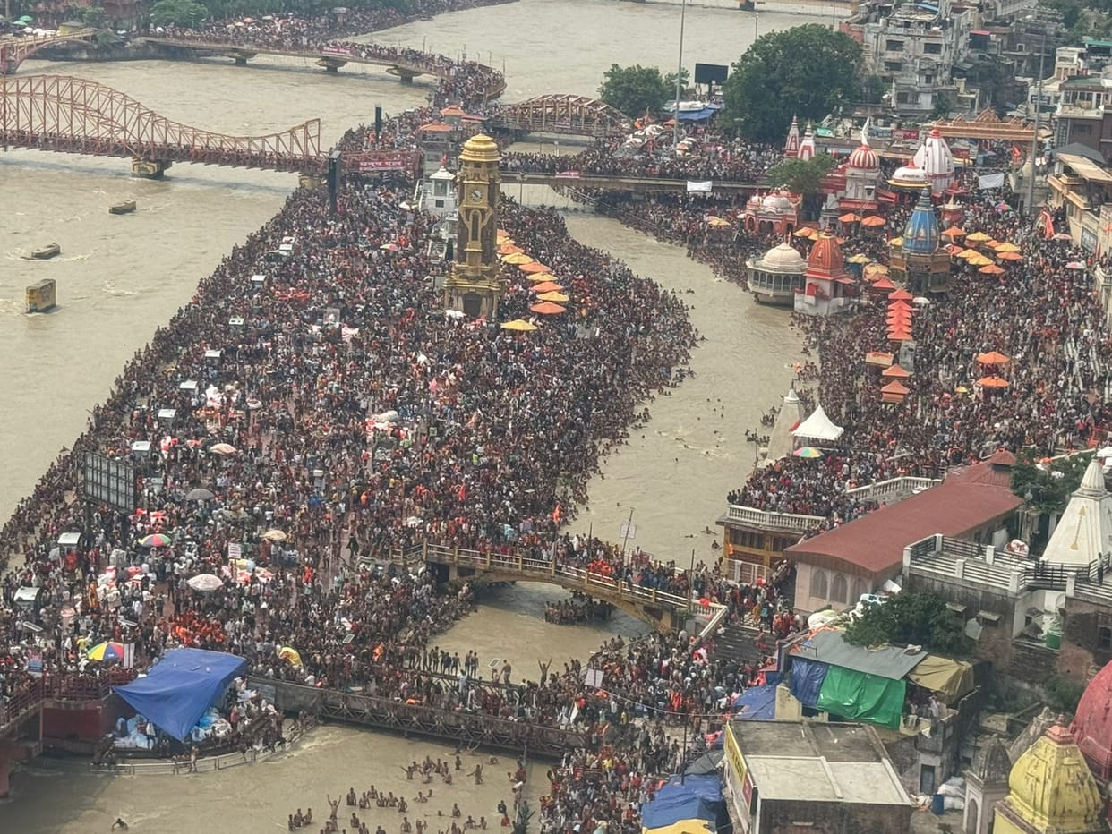 Kanwar Yatra 2024 concluded More than four crore people collect water from Har Ki Pauri Haridwar