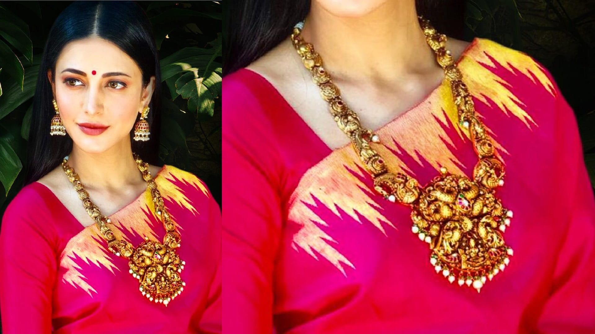 Trendy Temple Jewellery collection inspired by actress history and details about Temple Jewellery
