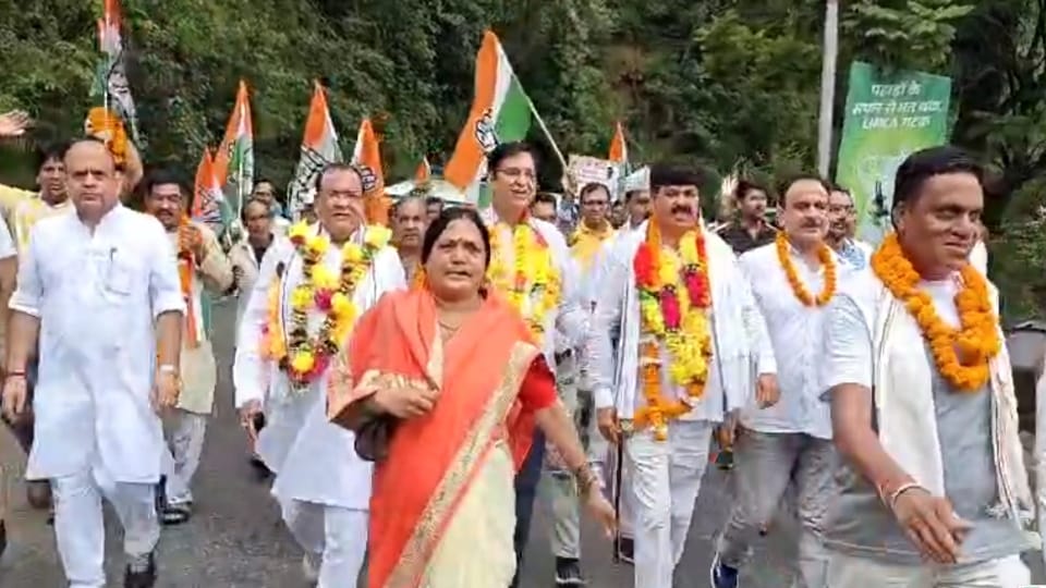 Uttarakhand  Congress Kedarnath Pratishtha Padyatra reached Guptkashi Rudraprayag Today