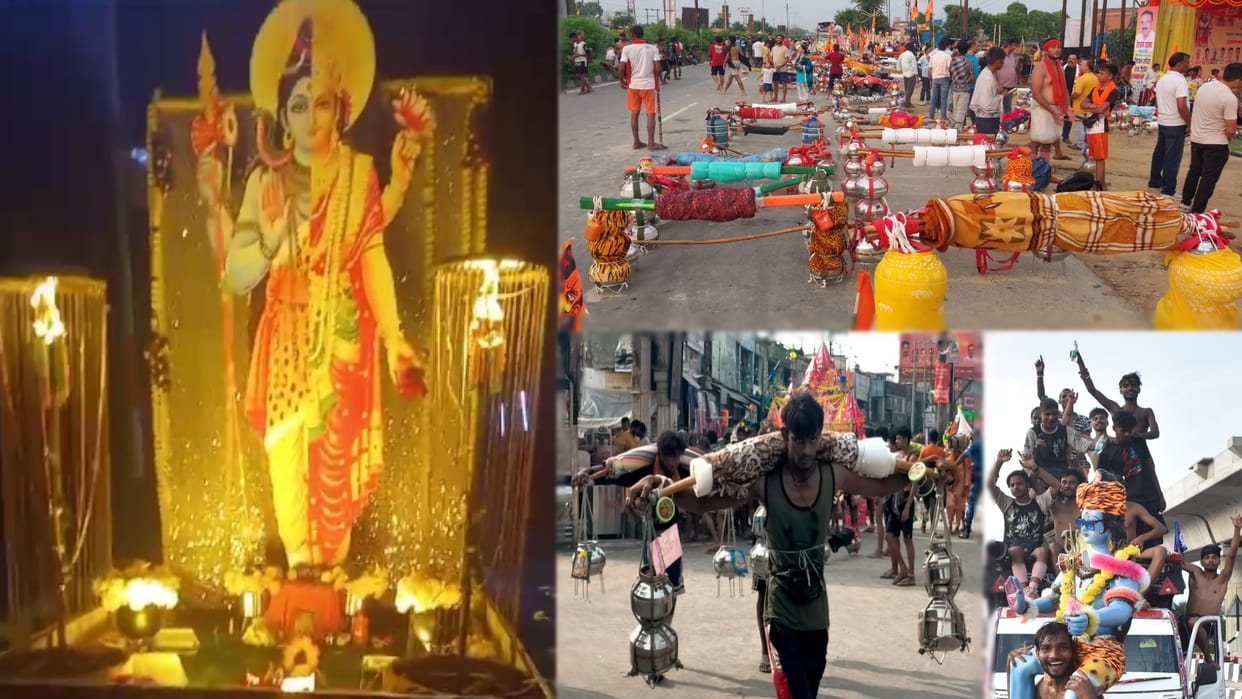Kanwar Route coloured saffron in Kanwar Yatra: Shiva devotees moving towards their destinations