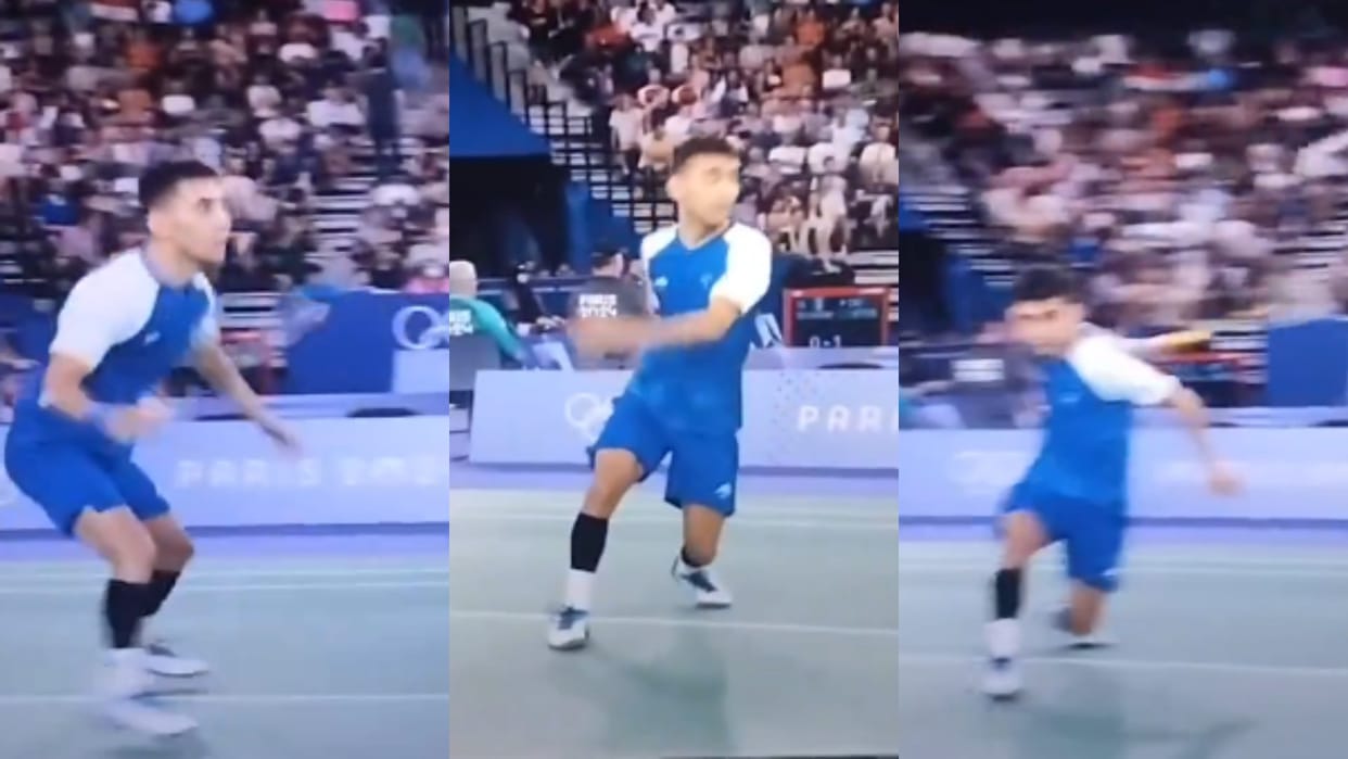 Lakshya Sen backhand shot against Jonathan Christie in paris olympics 2024 video goes viral