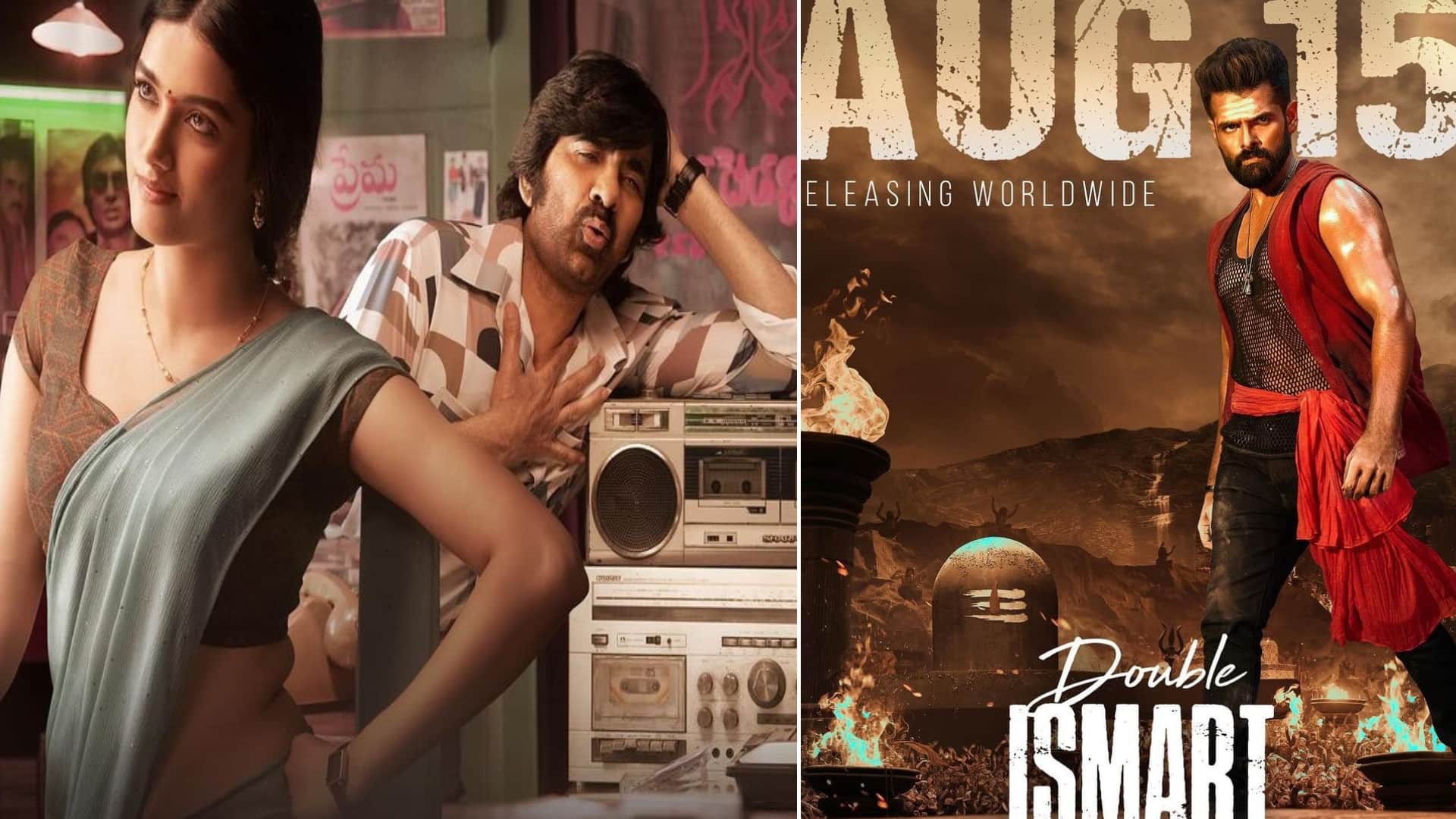 Double Ismart vs Mr Bachchan both are released on 15 august ravi teja ram pothineni promotion different ways