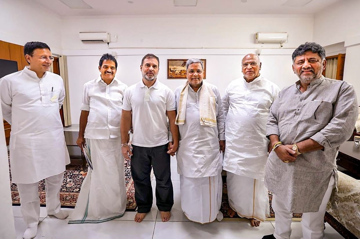 Karnataka CM, Dy.CM hold talks with high command on framing counter-strategy against Opposition charge