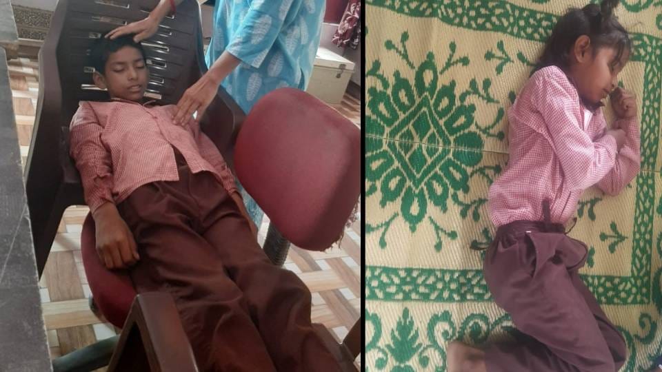 temperature crossed 35 degrees and students fainted in schools In Mathura