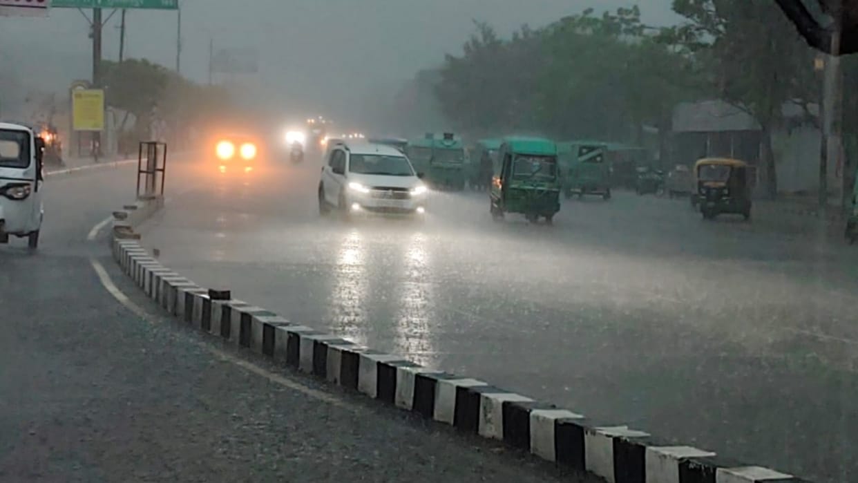 Rain in Uttar Pradesh because of yagi.