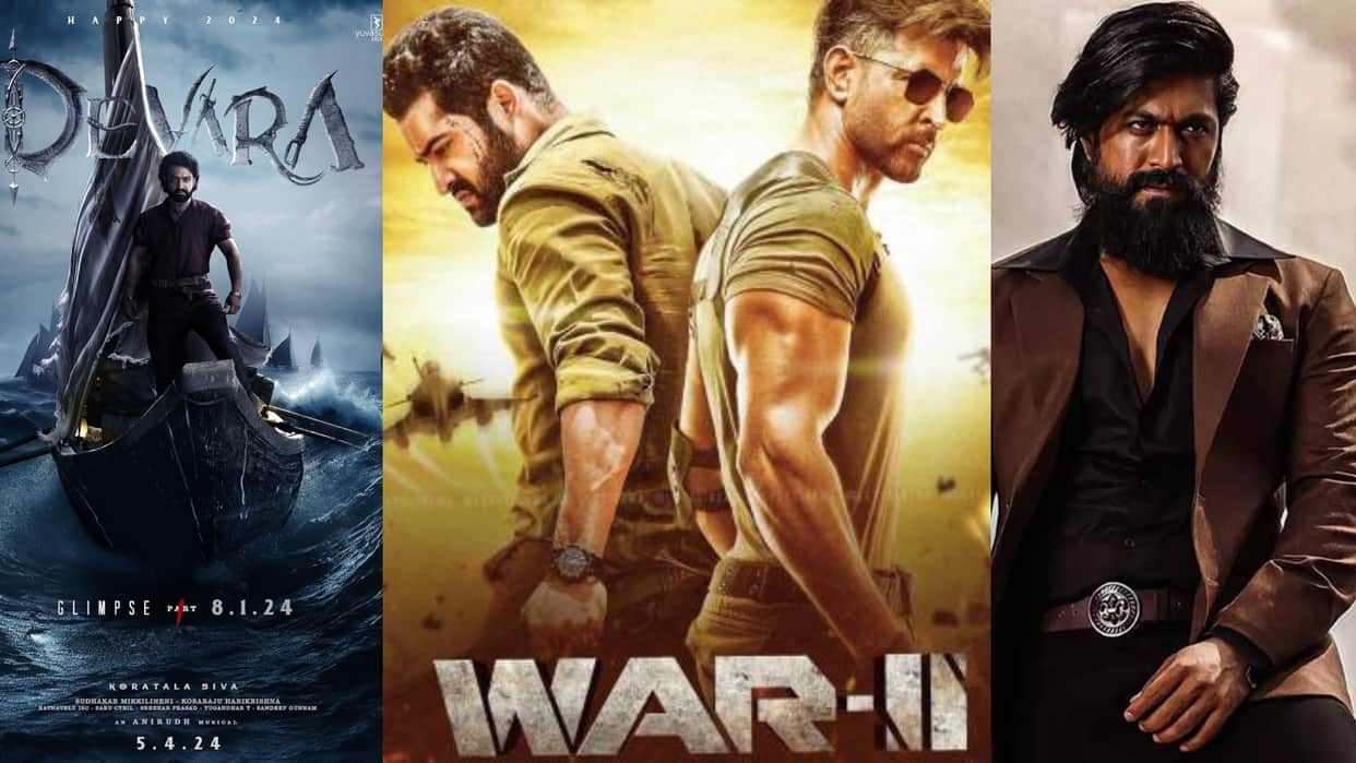 Bollywood South Actor Pairs in Upcoming Movies War 2 Vrushabha KGF 3 Devara