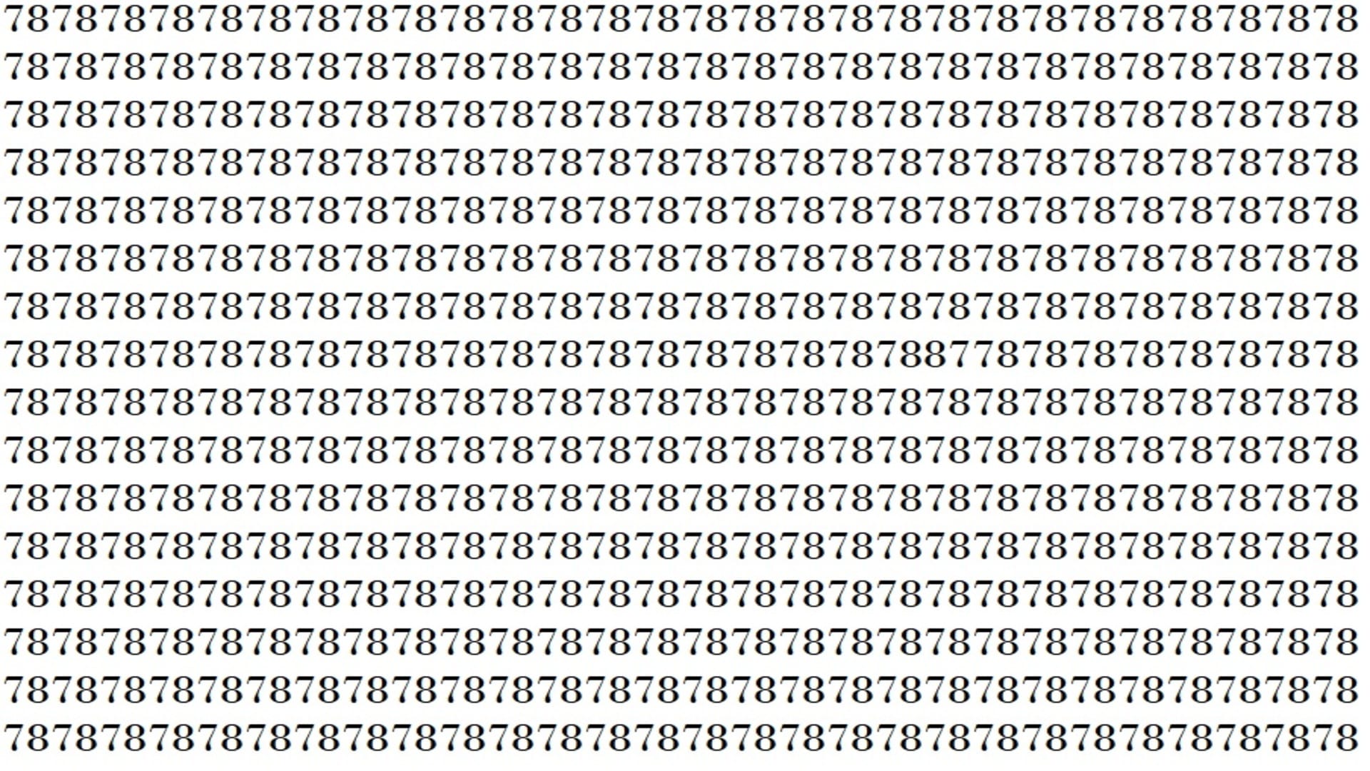 Optical Illusion IQ Test: Can You Find 87 out of 78 in 20 seconds Viral Puzzle Game