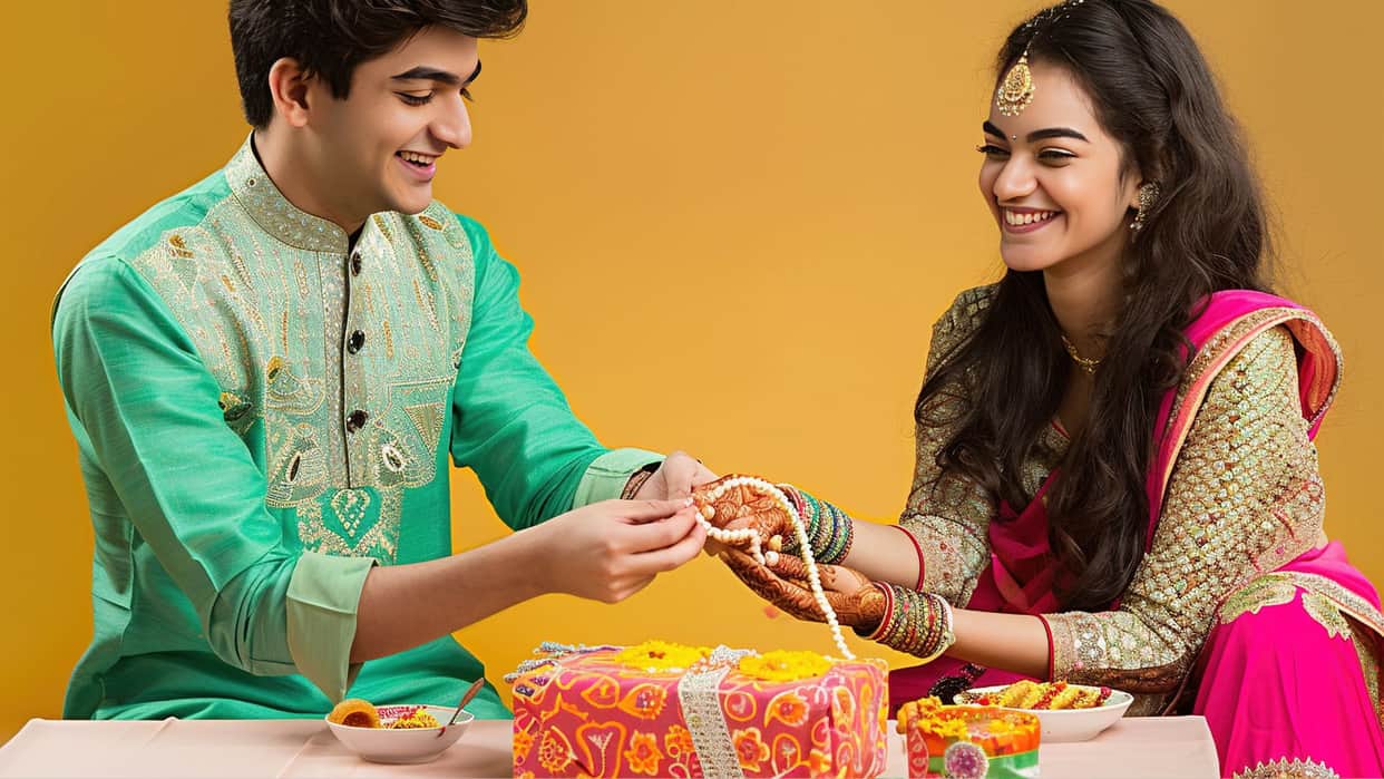 Raksha Bandhan Gift Idea for sister trendy saree design for sister