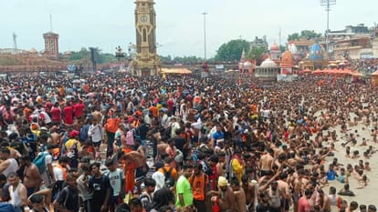 Sawan Shivratri Kanwar Yatra Uttarakhand 4.4 crore Kanwar pilgrims reached Haridwar this time Watch Photos