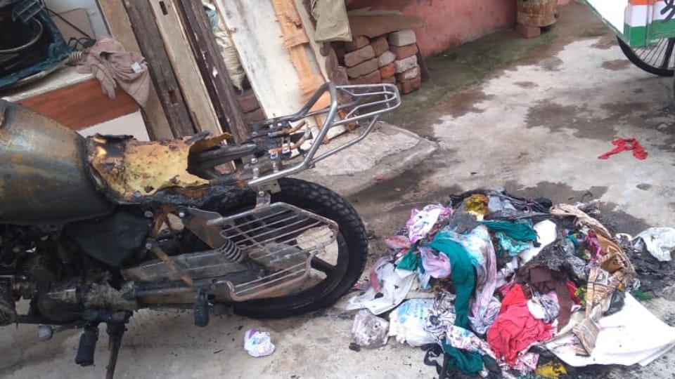 Spark from electric scooter caused fire in house in Rohtak