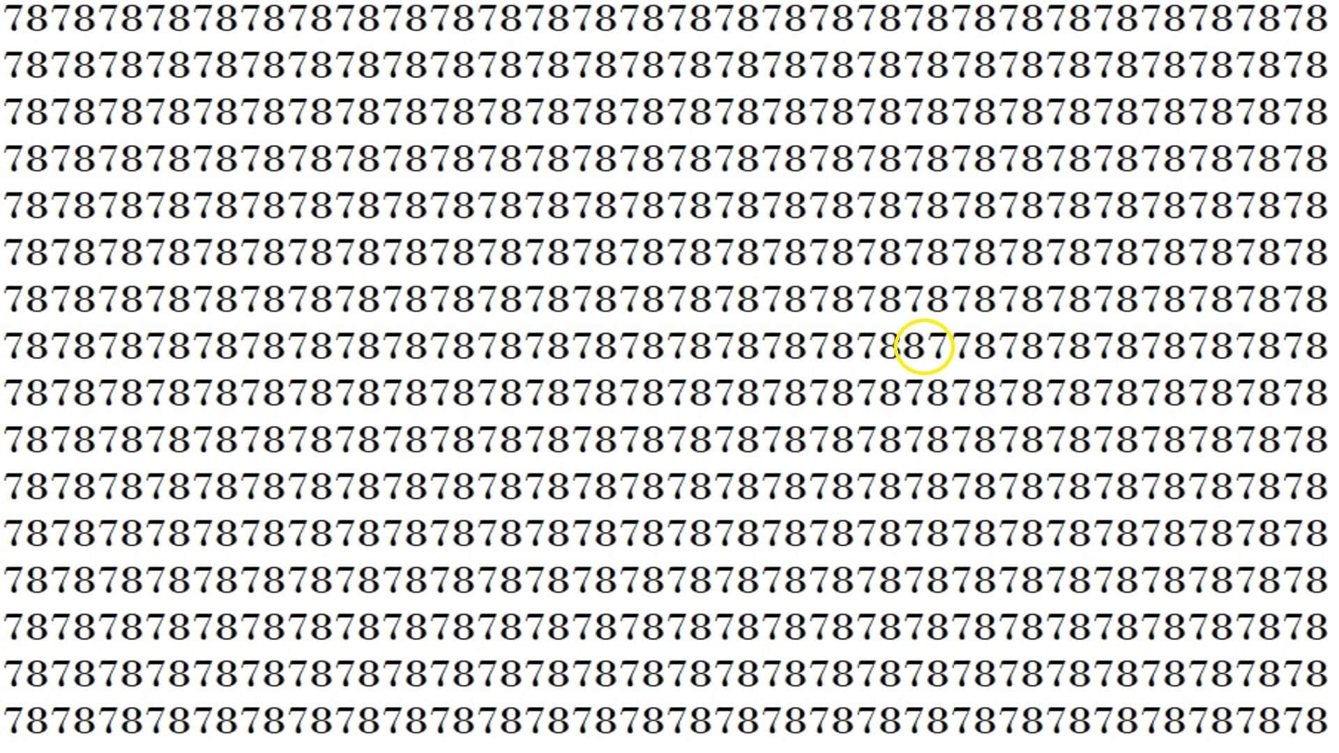 Optical Illusion IQ Test: Can You Find 87 out of 78 in 20 seconds Viral Puzzle Game