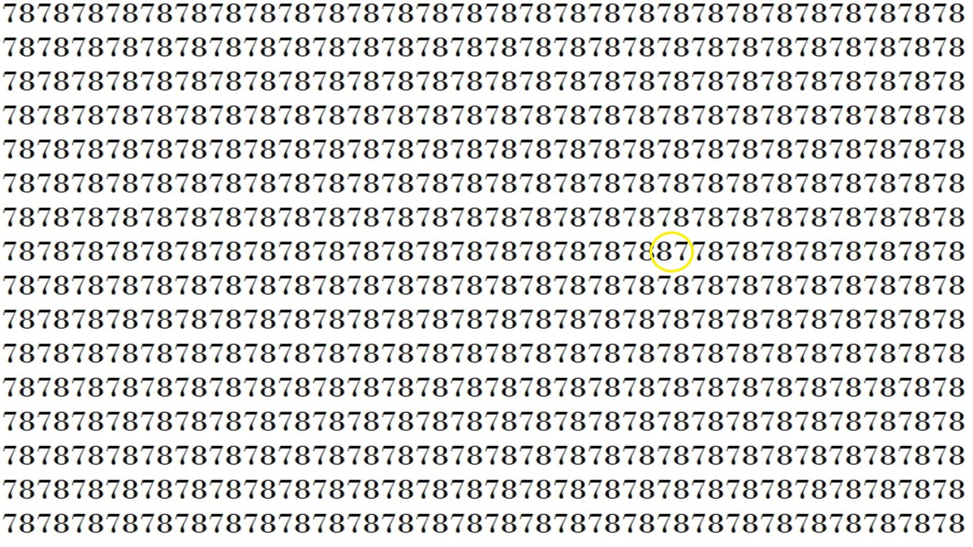 Optical Illusion IQ Test: Can You Find 87 out of 78 in 20 seconds Viral Puzzle Game