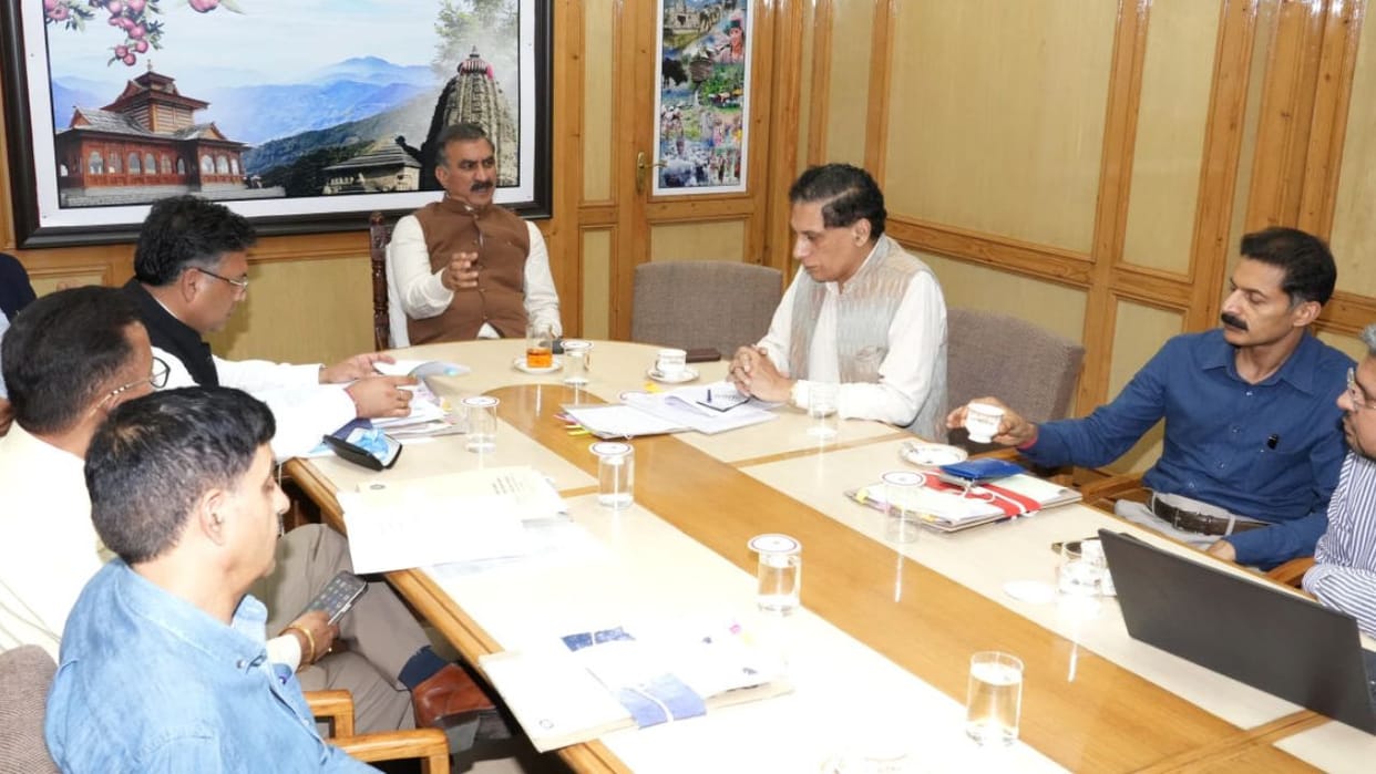 CM Sukhu meeting regarding Shanan Hydroelectric Project at the State Secretariat