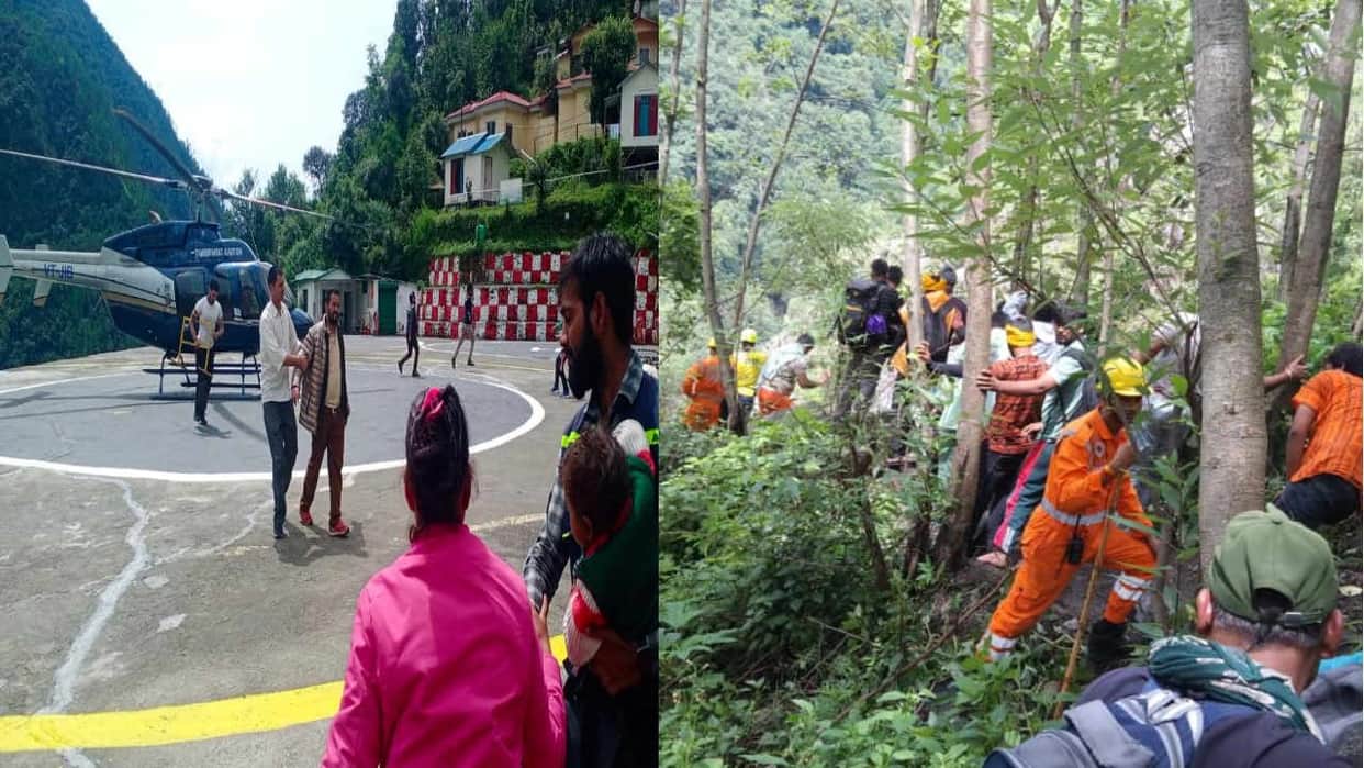 Kedarnath Cloudburst High alert Yatra stopped Rescue operation in Badi Lincholi CM Dhami Aerial survey