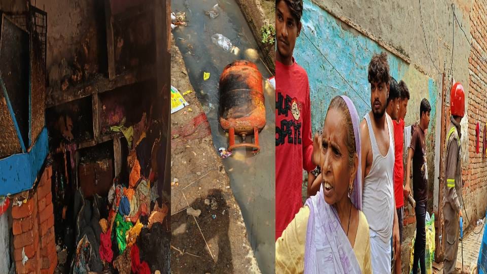 Two cylinders caught fire while cooking in Mathura six people got burnt in fire
