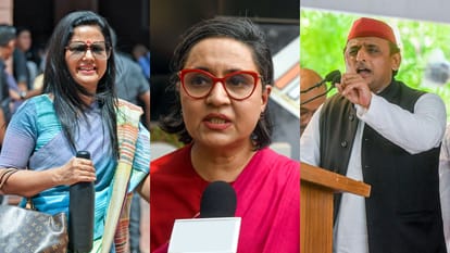 महुआ मोइत्रा, सागरिका घोष और अखिलेश यादव