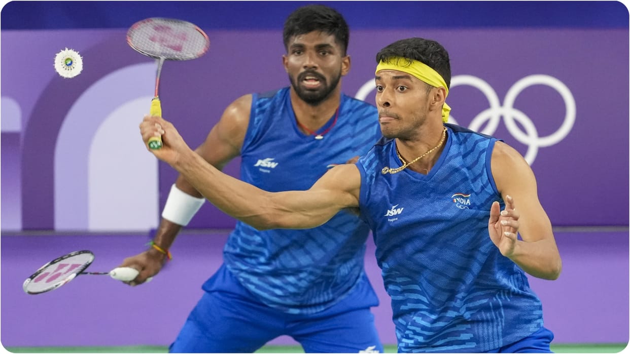 Paris Olympics 2024 Indian Badminton star Satwik-Chirag defeat against Chia-Soh in Mens Double Quarter finals